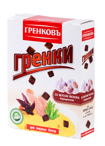 Сухарики бородинские с чесноком 100 гр.