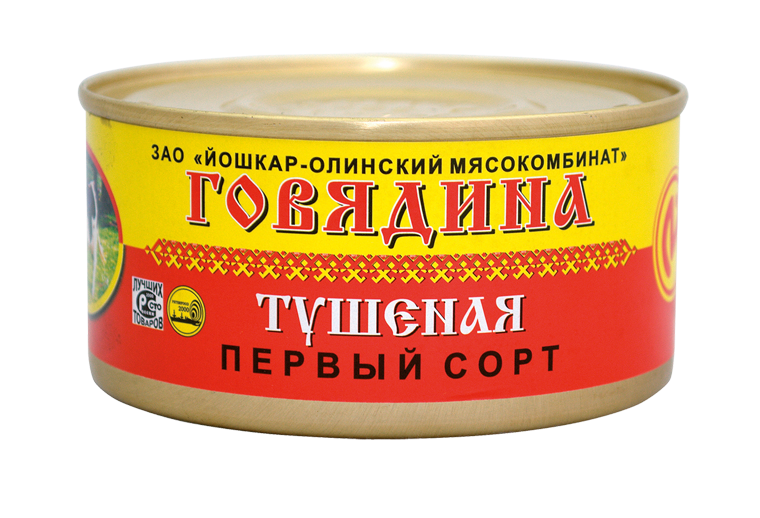 Говядина тушёная первый сорт №8 325г 