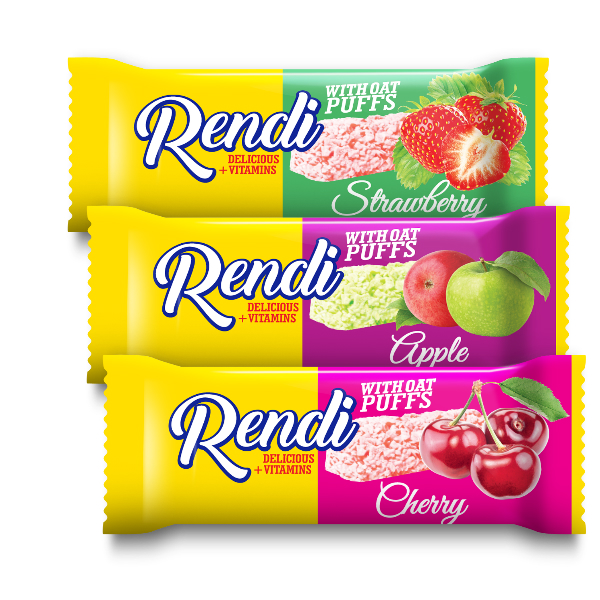 Конфета Rendi фруктовый микс (яблоко, вишня, клубника) 150г