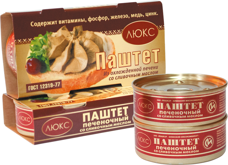 Паштет печеночный с маслом Люкс 100г * 2шт. Й-О МК