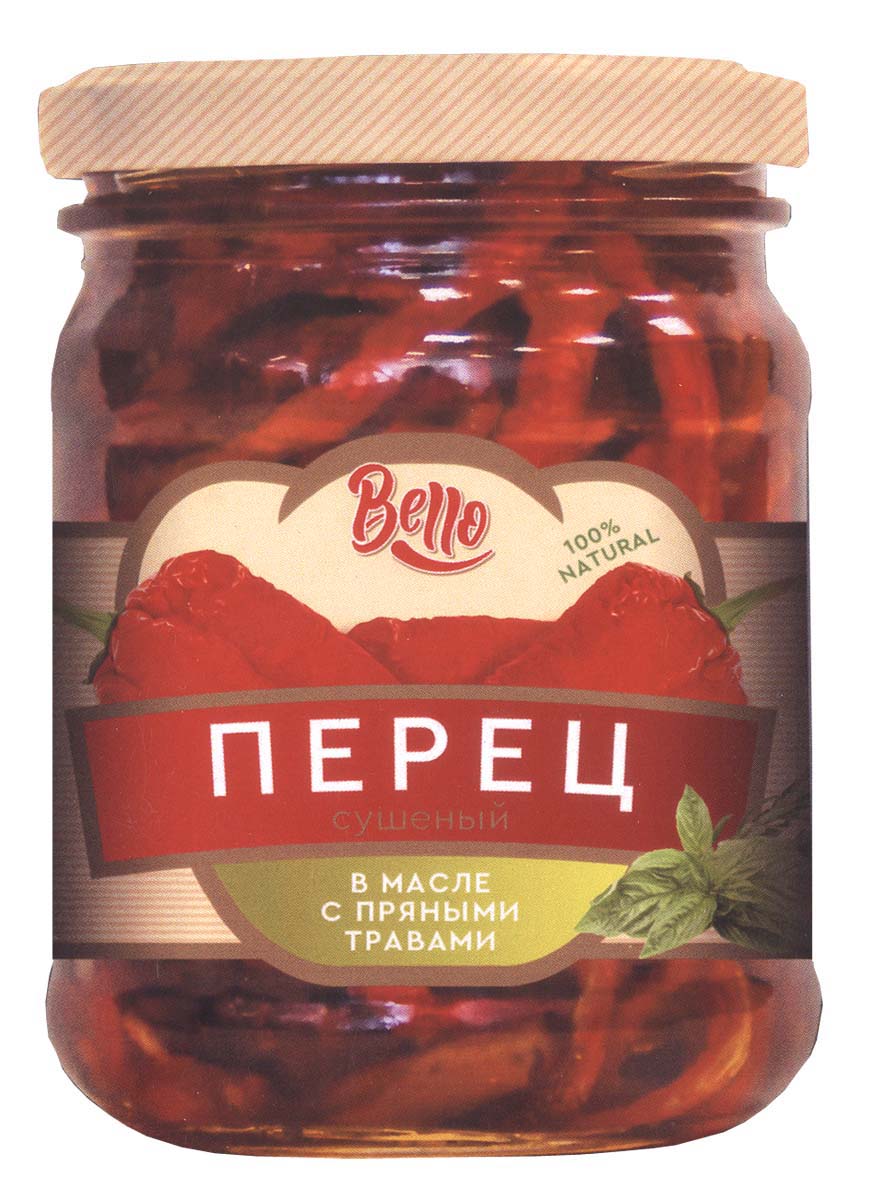 Перец сушеный в масле с пряными травами 240 г. BELLO