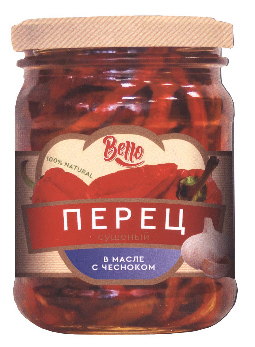 Перец сушеный в масле с чесноком 240 г. BELLO
