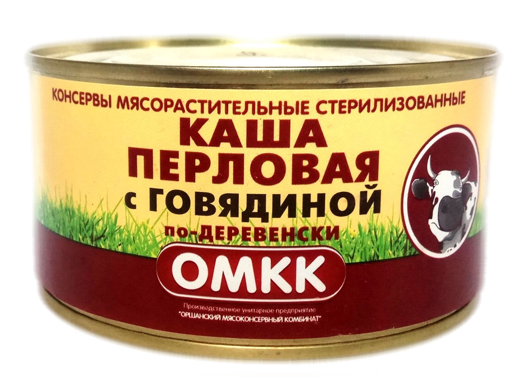 Каша перловая с говядиной по – деревенски ж/б, 325г - ОМКК