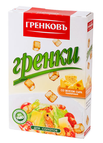 Сухарики-гренки пшеничные с сыром 90 гр.