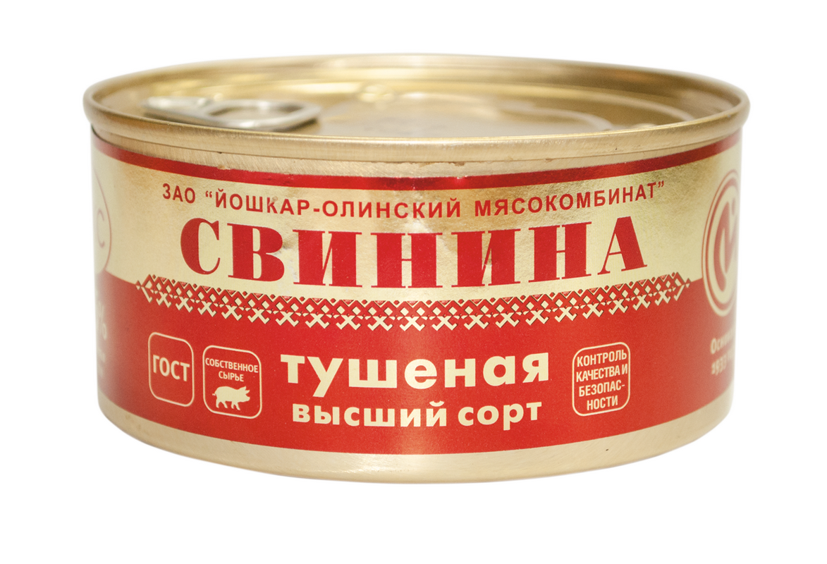 Свинина тушеная в/с Люкс 325 гр.